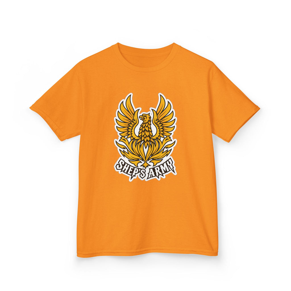 Golden Phoenix emblem Kids Tee | Shep's Army graphic