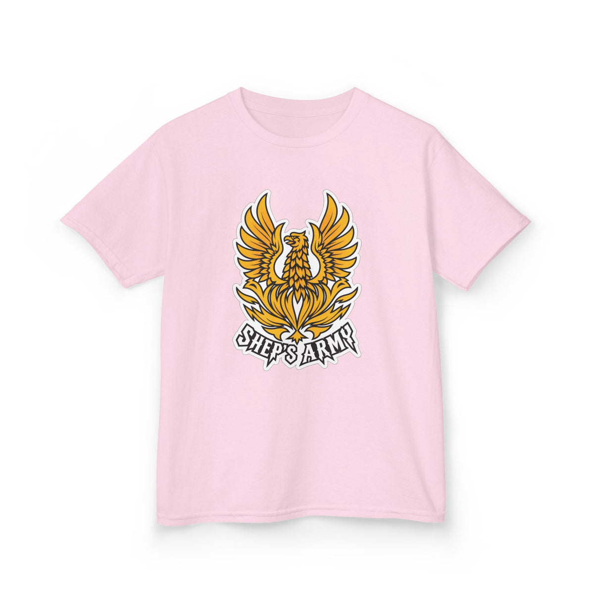 Golden Phoenix emblem Kids Tee | Shep's Army graphic