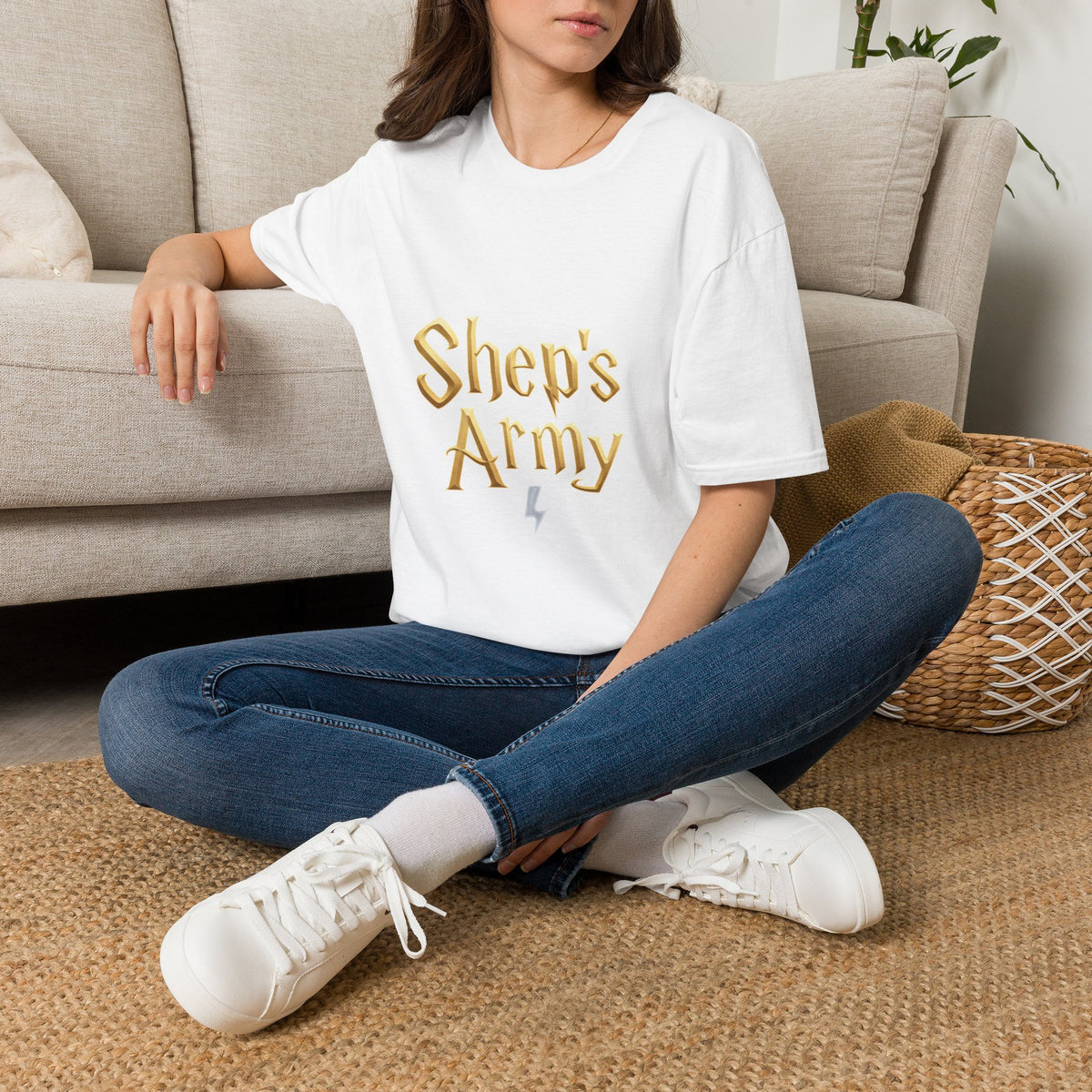 Shep's Army T-Shirt | Gold Lettering, Fan Pride Tee