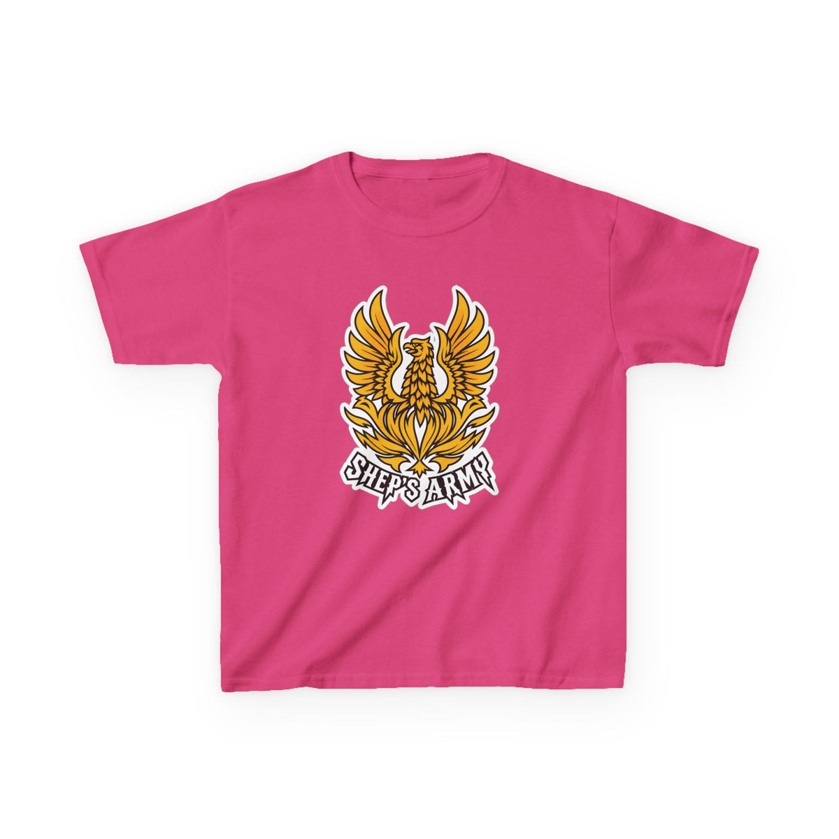 Golden Phoenix emblem Kids Tee | Shep's Army graphic