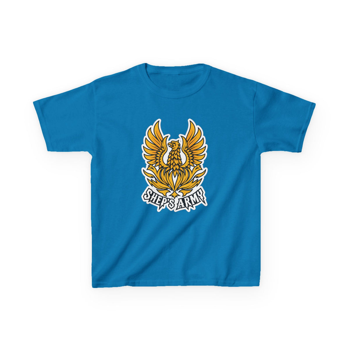 Golden Phoenix emblem Kids Tee | Shep's Army graphic