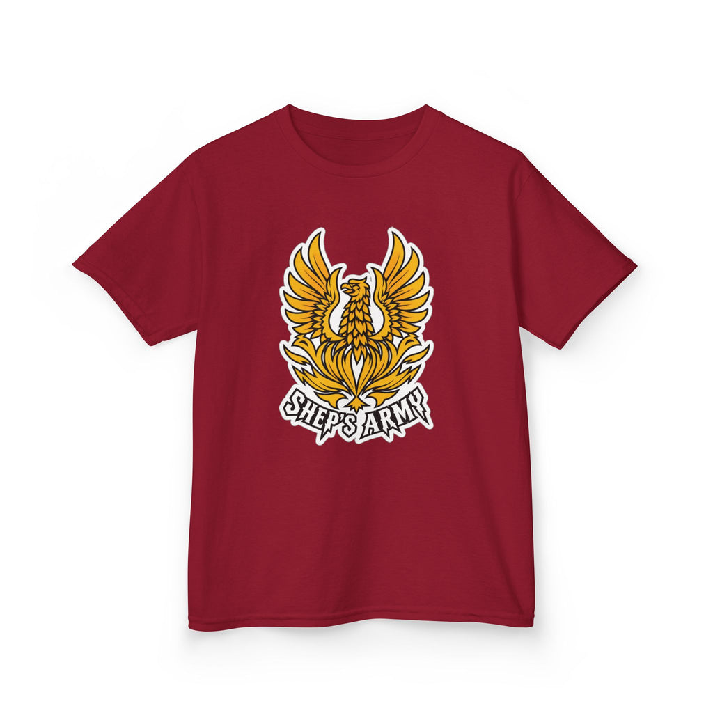 Golden Phoenix emblem Kids Tee | Shep's Army graphic