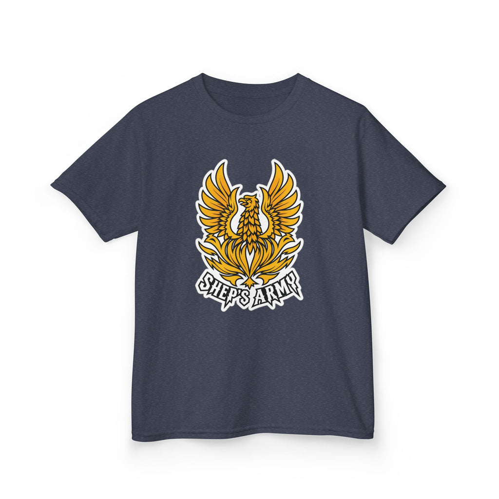 Golden Phoenix emblem Kids Tee | Shep's Army graphic