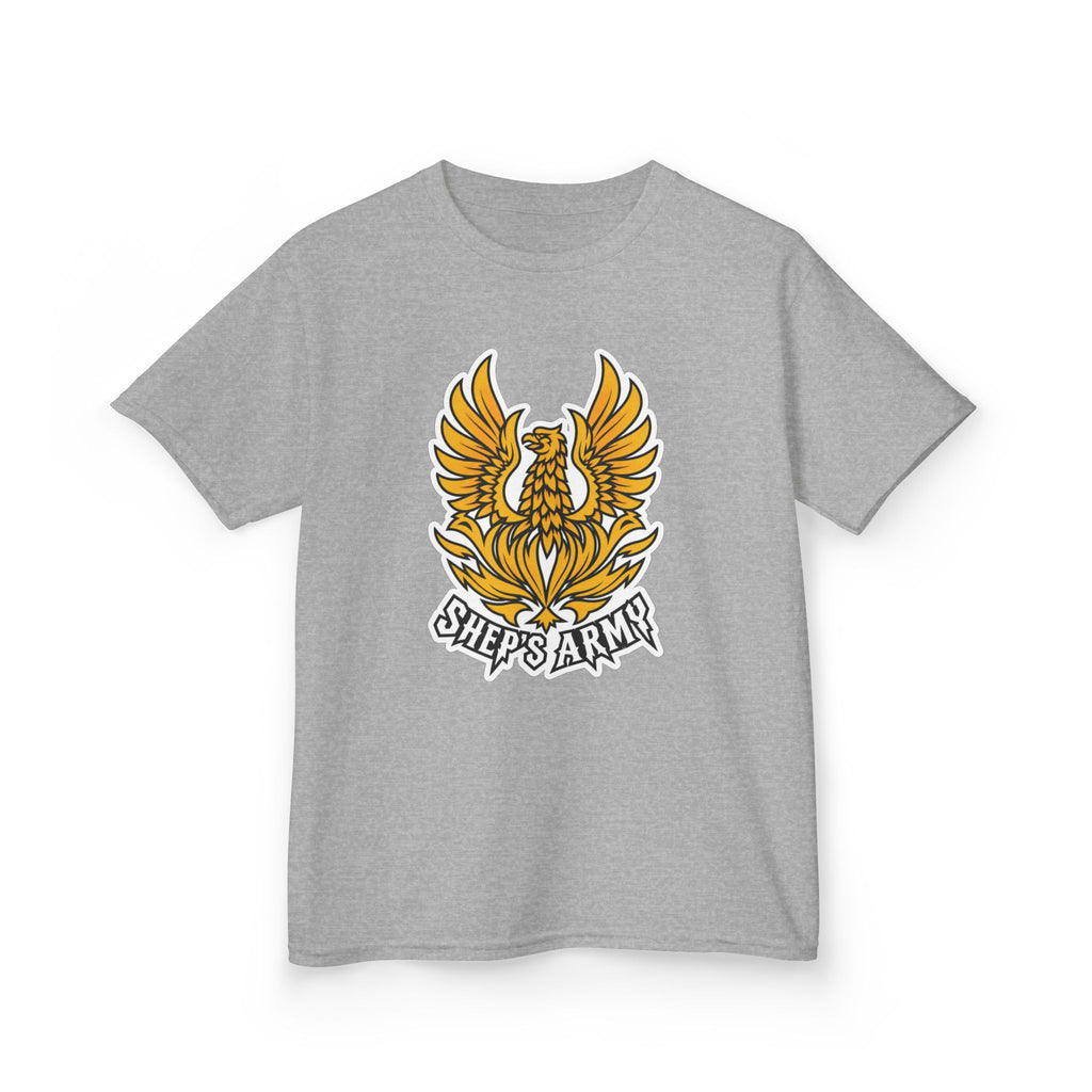 Golden Phoenix emblem Kids Tee | Shep's Army graphic