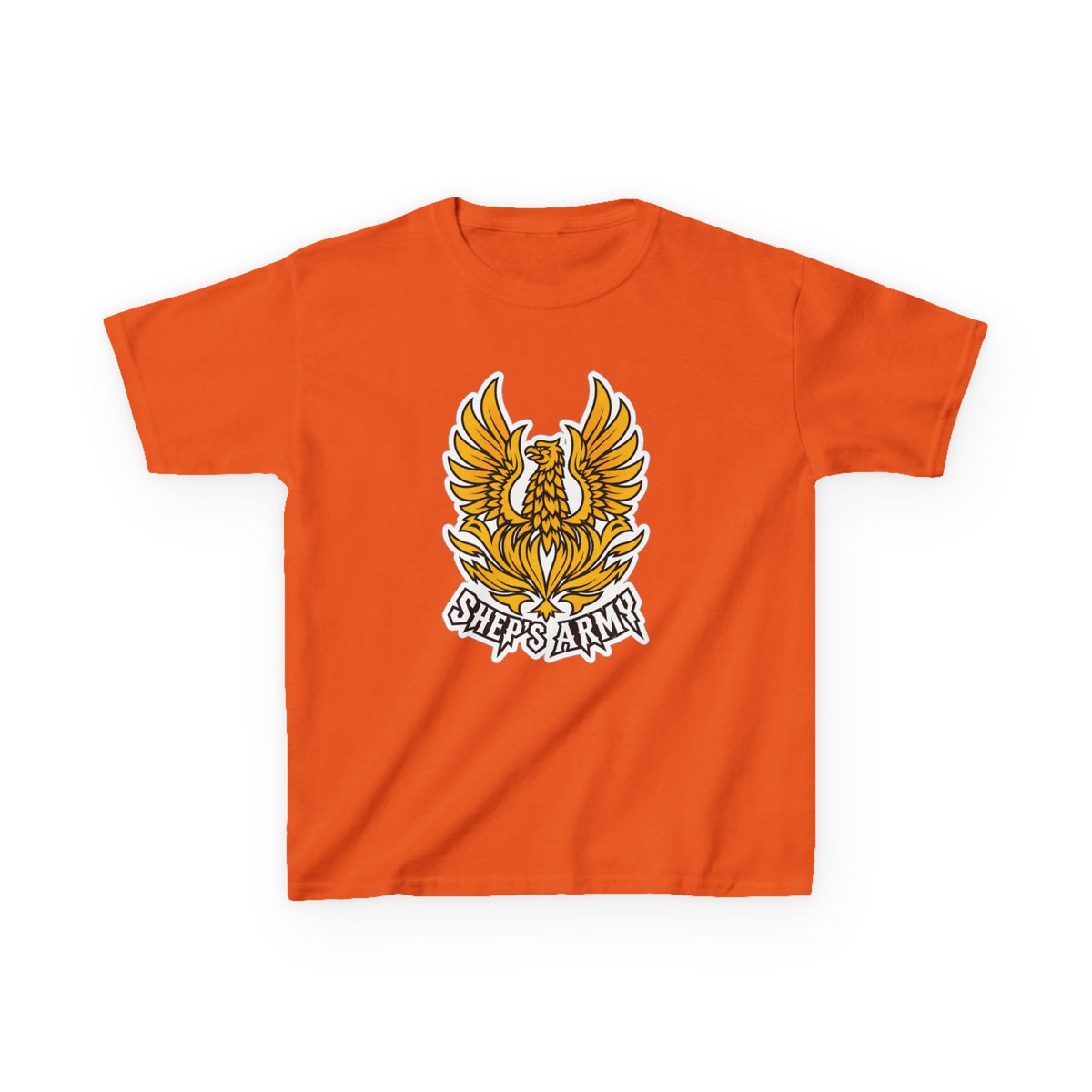 Golden Phoenix emblem Kids Tee | Shep's Army graphic