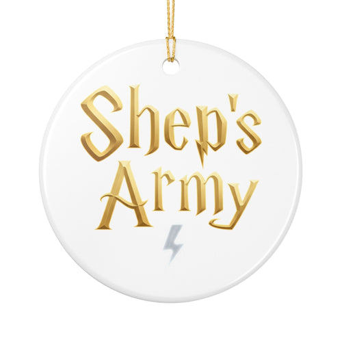 Shep's Army Ornament | Ceramic Round Holiday Decoration