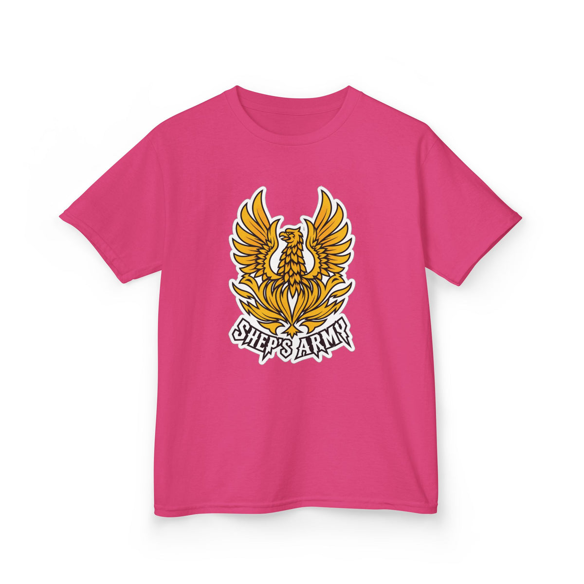 Golden Phoenix emblem Kids Tee | Shep's Army graphic