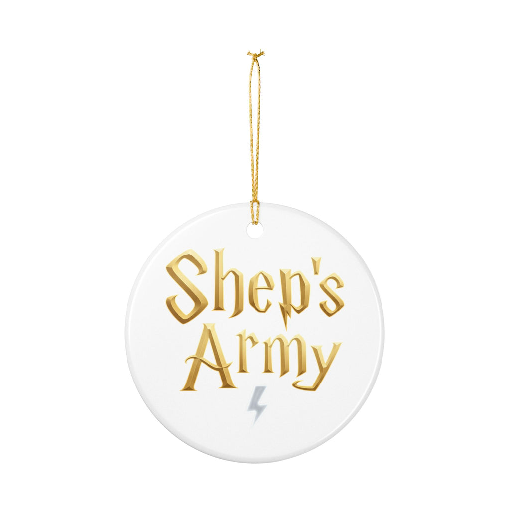 Shep's Army Ornament | Ceramic Round Holiday Decoration