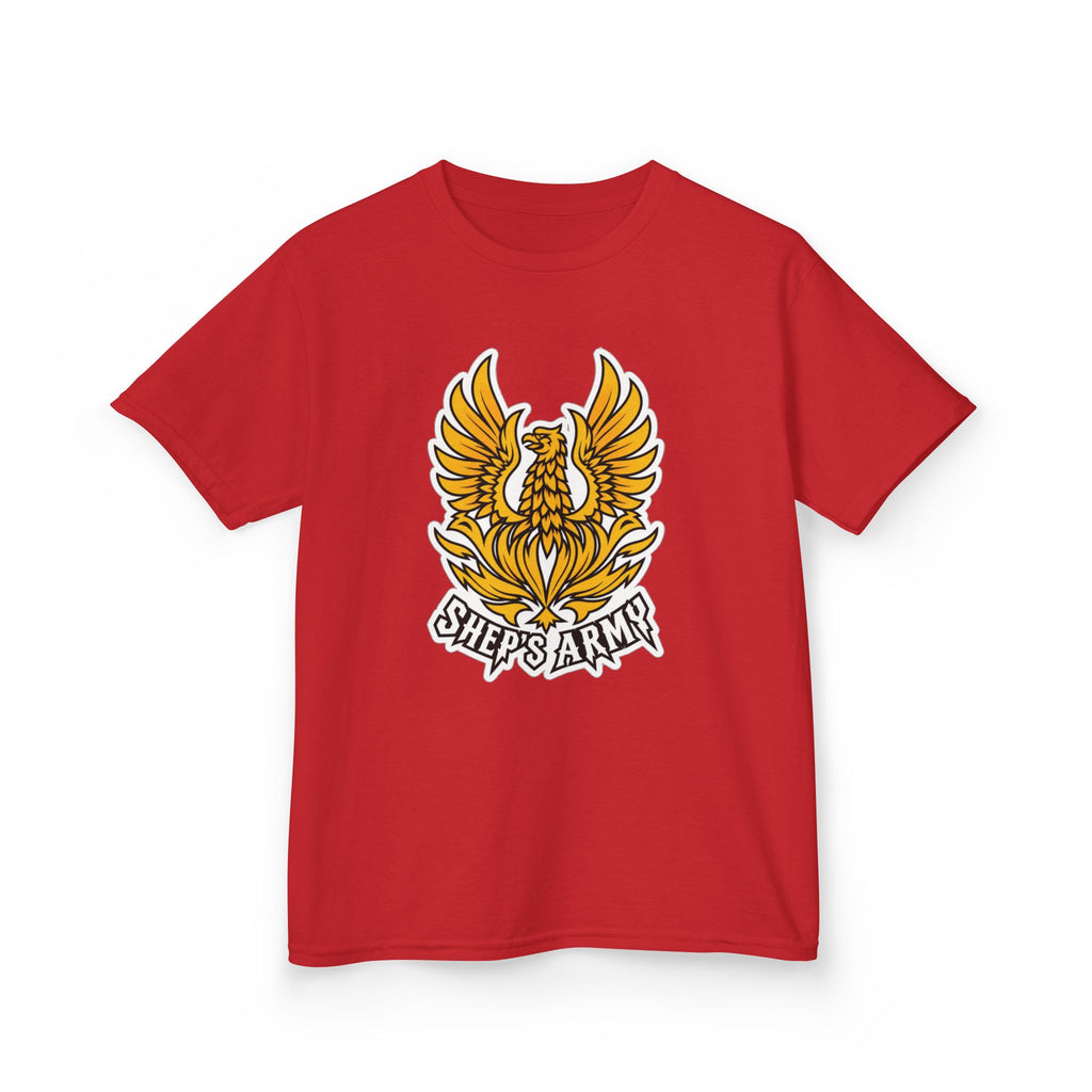 Golden Phoenix emblem Kids Tee | Shep's Army graphic