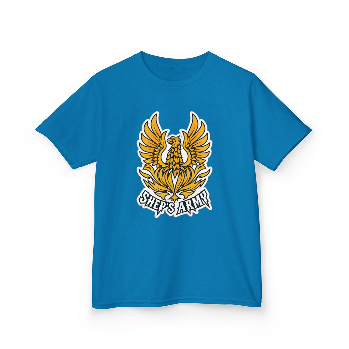 Golden Phoenix emblem Kids Tee | Shep's Army graphic