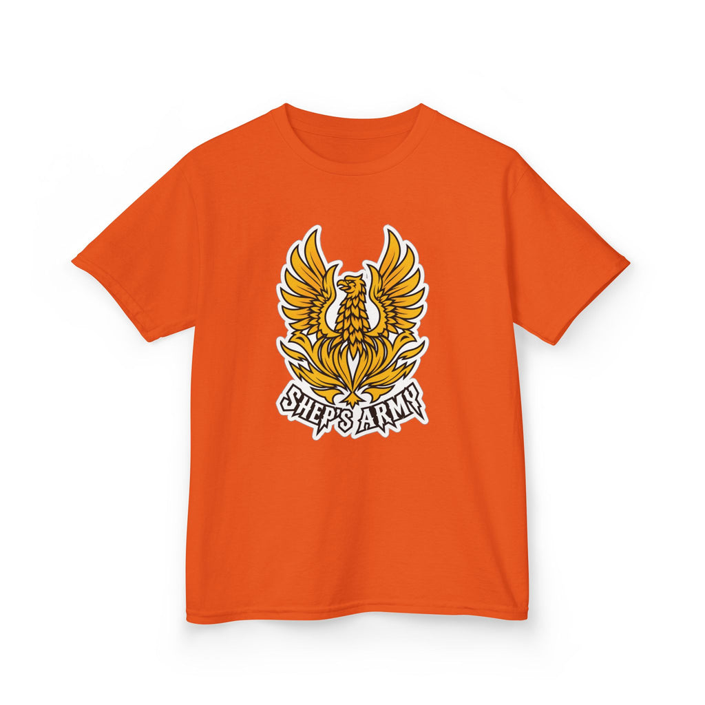 Golden Phoenix emblem Kids Tee | Shep's Army graphic