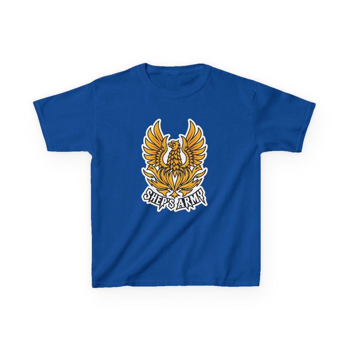 Golden Phoenix emblem Kids Tee | Shep's Army graphic